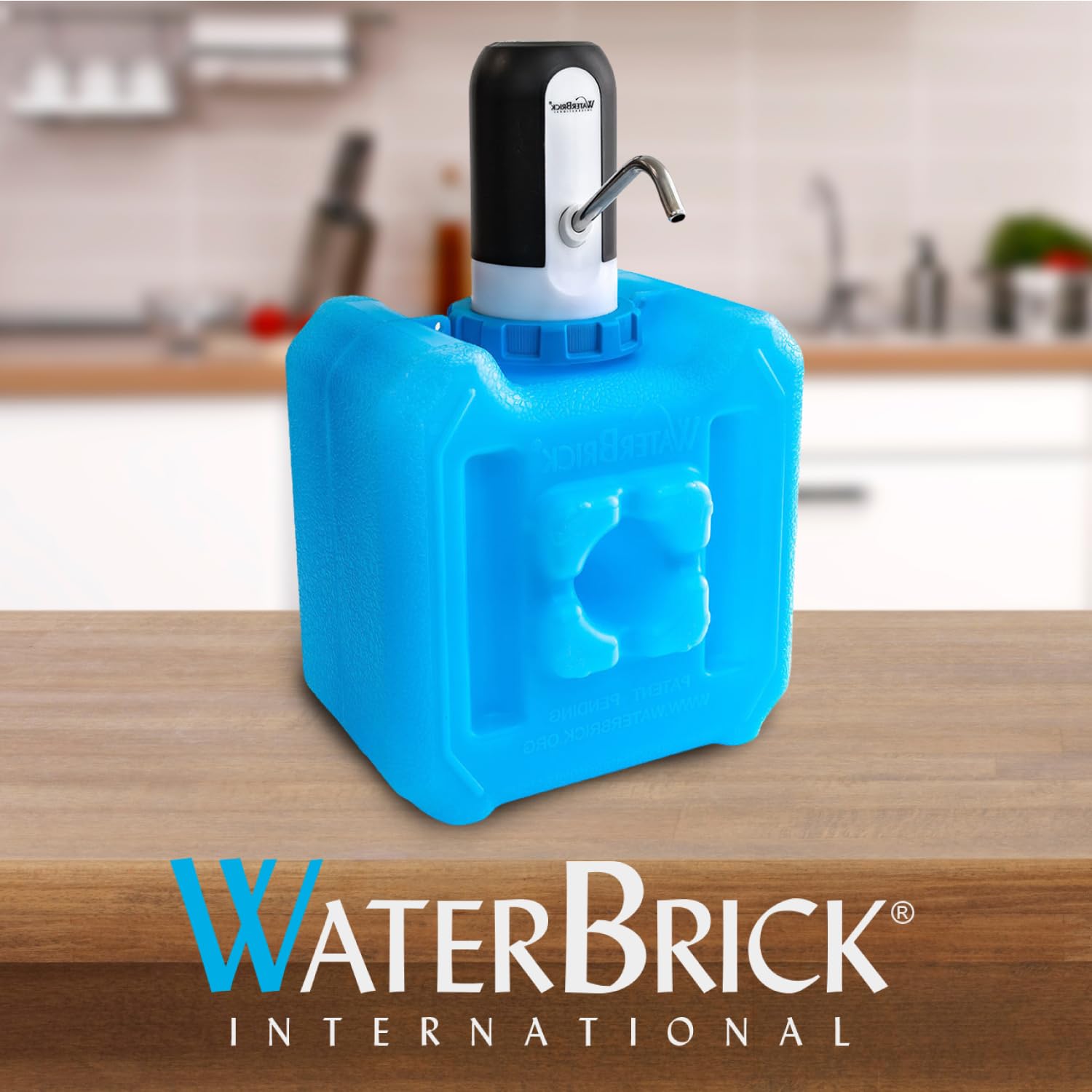 Automatic Water Dispenser Pump for WaterBrick Storage Container - Rechargeable Button-Operated Water Pump with BPA-Free Materials | Perfect for Camping, Emergency Preparedness & Outdoor Activities