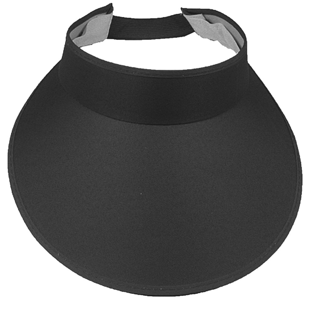 Silverfever Women's Wide Brim UV Protection Sun Visor Hat - UPF 50+ Sunblock for Beach, Tennis, Golf & Outdoor Sports (Black) - Perfect for Summer Activities, Travel and Sun Safety