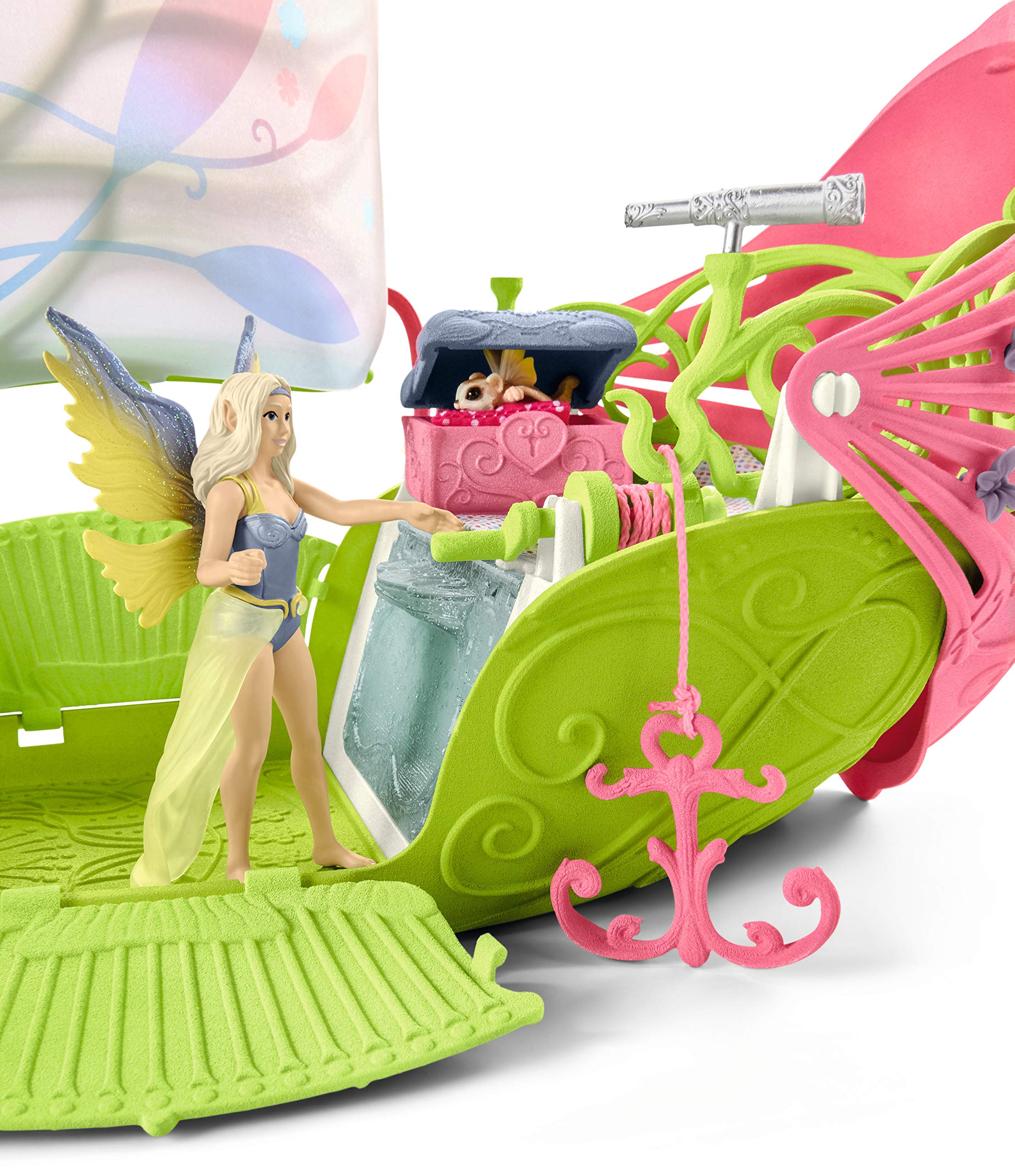 Schleich Bayala 19-Piece Fairy Playset with Sera's Magical Flower Boat - Fantasy Toy for Kids Ages 5-12 - Perfect for Imaginative Play & Storytelling Adventures