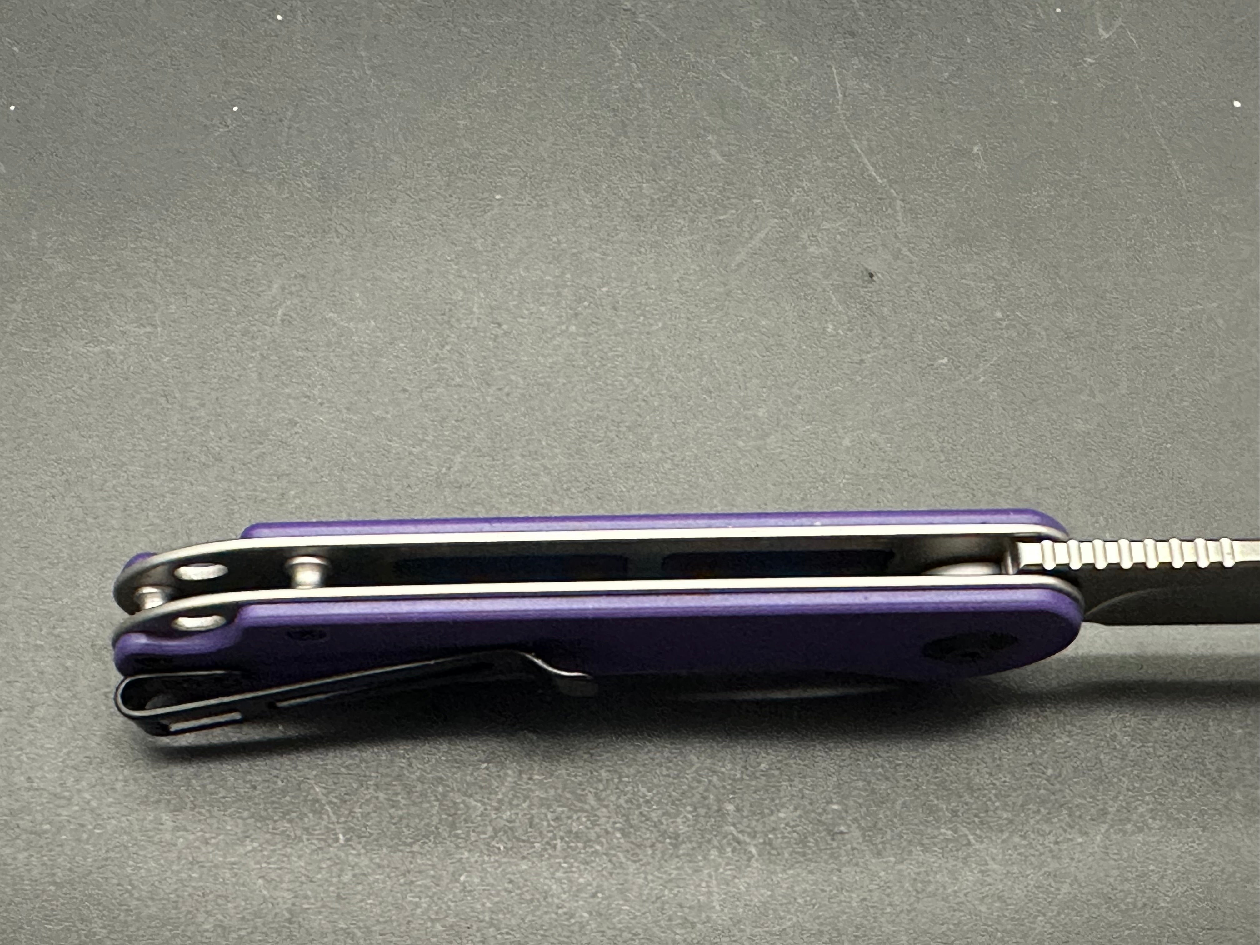 CIVIVI Elementum Liner Lock Folding Knife - Purple G10 Handle, 2.9