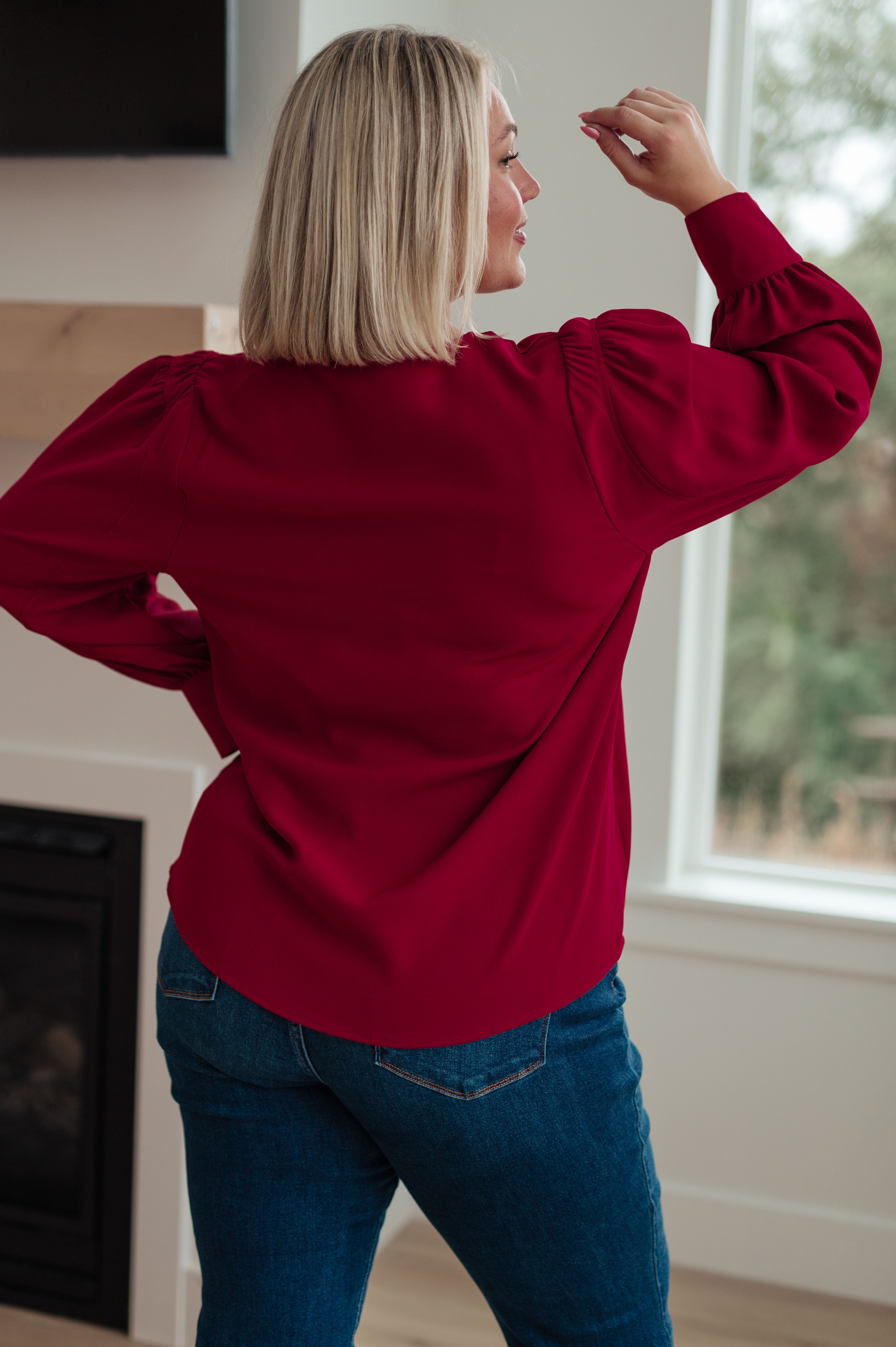 Back in Business V Neck Blouse for Women - Elegant Office Wear & Professional Business Attire - Perfect for Work, Meetings, and Corporate Events