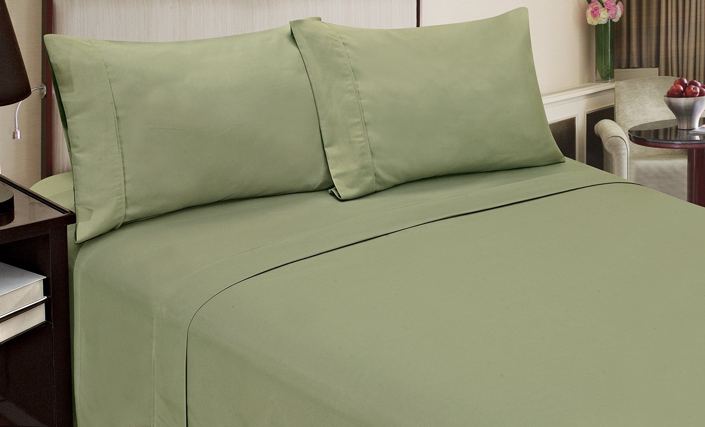 Home Dynamix Jill Morgan Fashion Solid Pillowcases (2 Pack) - King Size, Sage Green - Soft & Breathable Bedding for Luxury Bedroom Decor