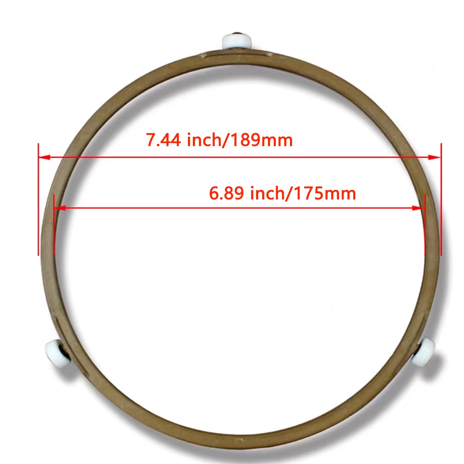 7.45 Inch Microwave Turntable Ring Replacement - Glass Plate Tray Support Holder with 14mm Roller Height - Compatible with Most Microwave Ovens - Perfect for Smooth Rotation of Glass Turntables in Home Kitchens