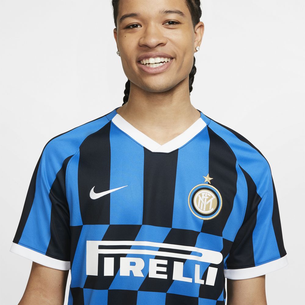 Nike Inter Milan 2019/20 Stadium Home Soccer Jersey - Authentic Football Shirt for Men - Perfect for Matchdays, Training & Fan Support