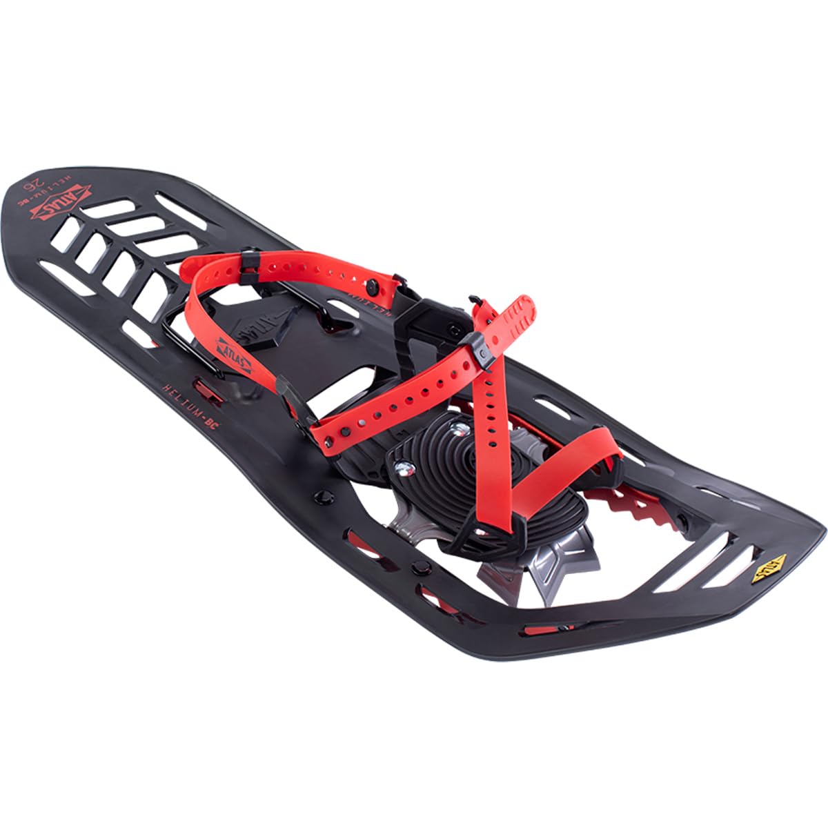 Atlas Helium-BC Snowshoes for Men & Women - Lightweight Aluminum Frame for Winter Hiking & Backpacking - Red, Size 26 - Perfect for Snow Trekking & Outdoor Adventures