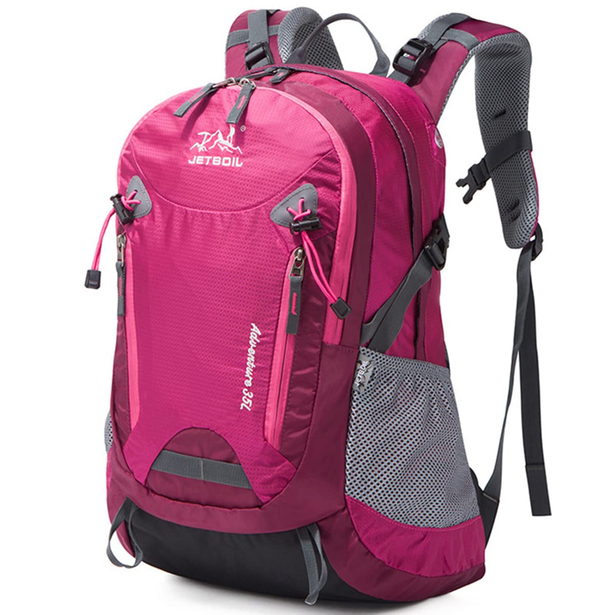 Taiyoko 35L Lightweight Hiking Backpack - Waterproof Travel Daypack for Camping, Trekking & Outdoor Sports - Durable Backpack for Women & Men (Pink) - Perfect for Day Trips, Hiking Adventures & Commuting