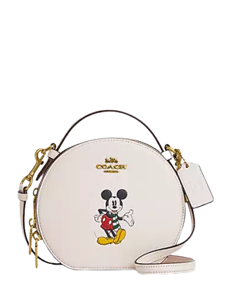Coach Disney X Coach Mickey Mouse Canteen Crossbody Bag - Stylish & Compact for Everyday Use, Travel, and Disney Theme Park Visits