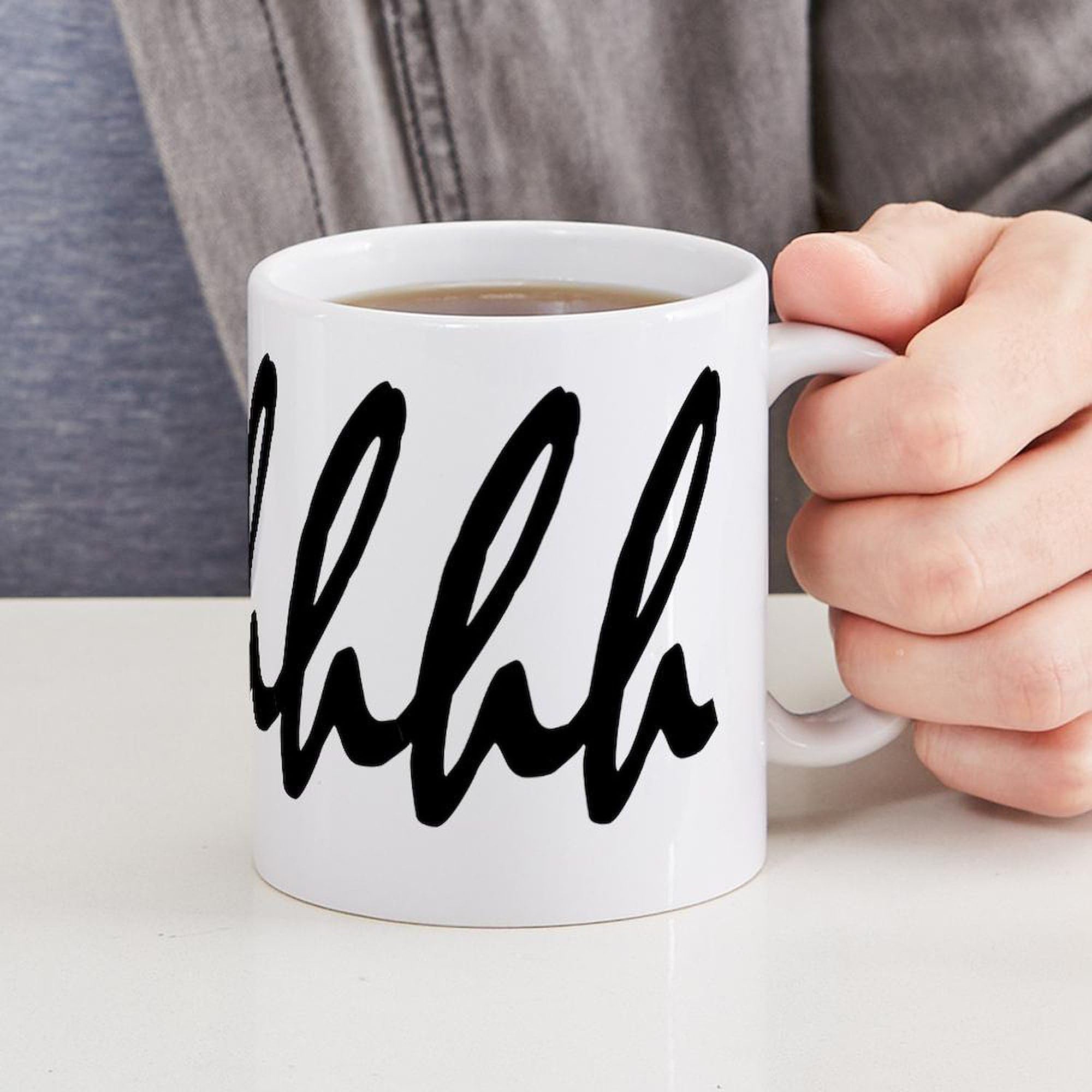 Shhhhhh Ceramic Coffee Mug 11 oz (325 ml) - Funny Gift for Office, Home & Quiet Moments | CafePress