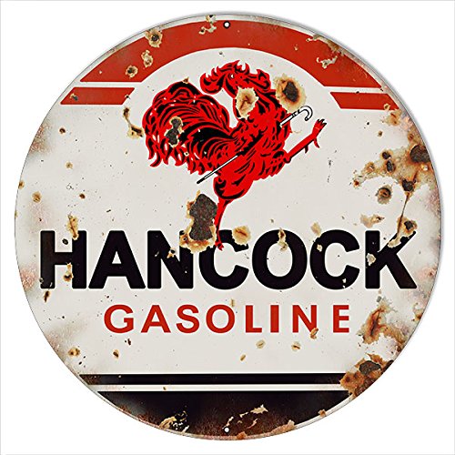 Vintage Hancock Gasoline Sign - 18