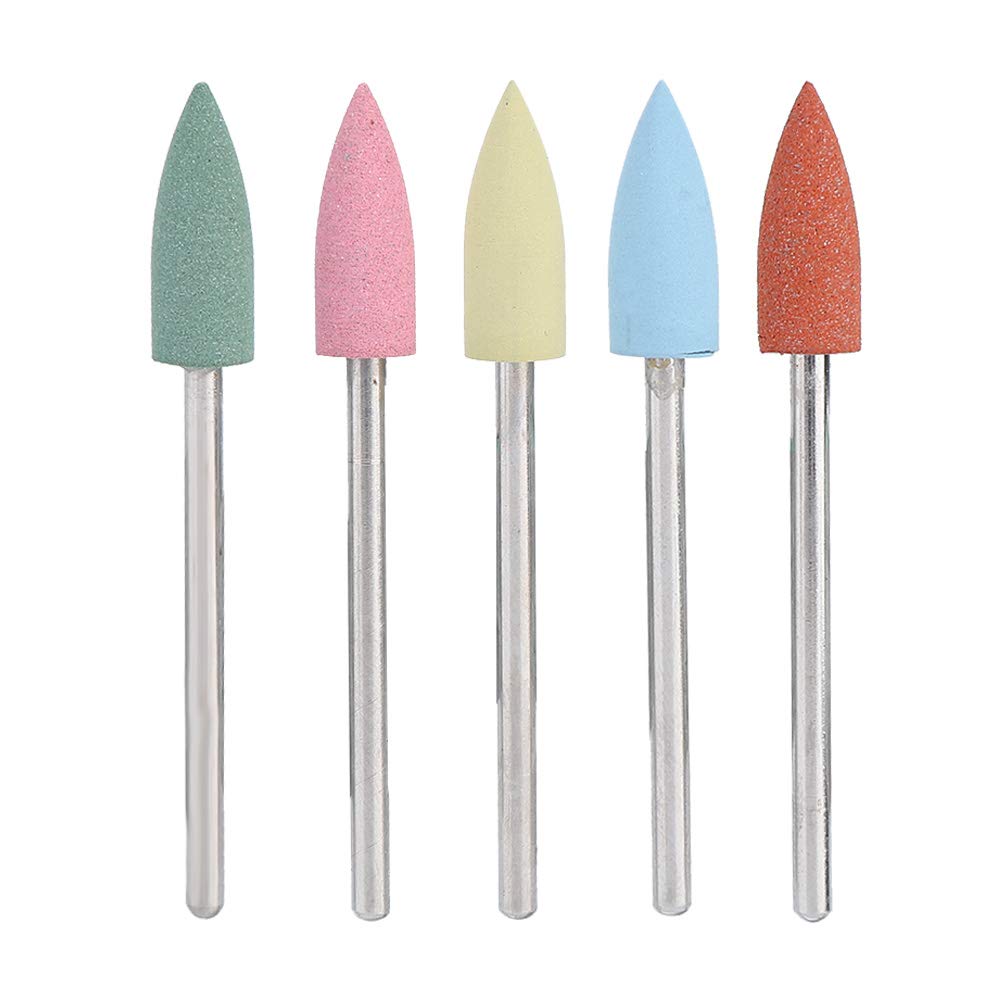 5pcs Silicone Nail Drill Bits Set - Professional Manicure & Pedicure Polishing Burr for Acrylic Nails - Gentle Nail Filing & Smoothing - Perfect for Home Salon & Nail Art Enthusiasts
