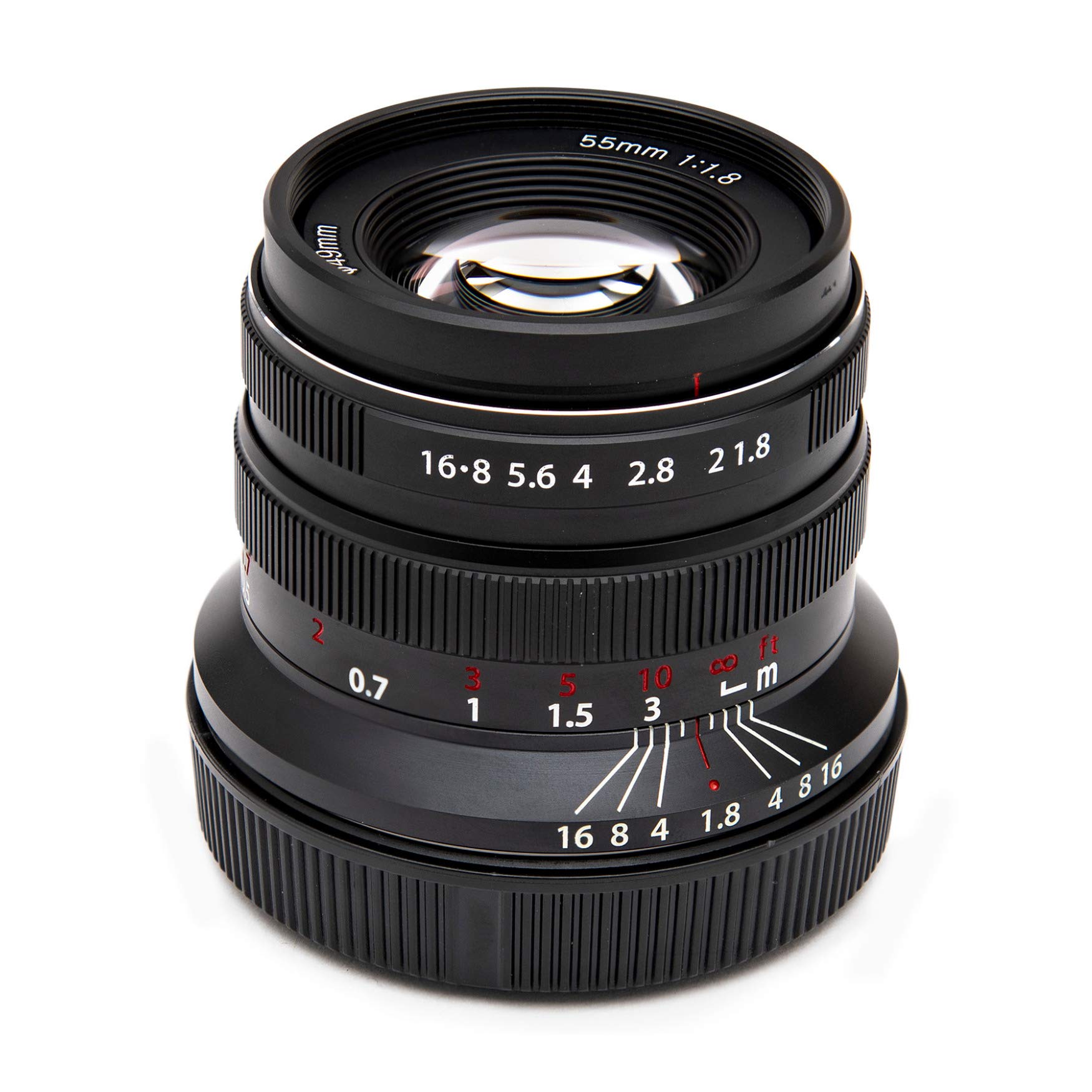 Koah Artisans Series 55mm f/1.8 Large Aperture Manual Focus Lens for Canon RF Mount - Black | Perfect for Portrait, Street & Low Light Photography