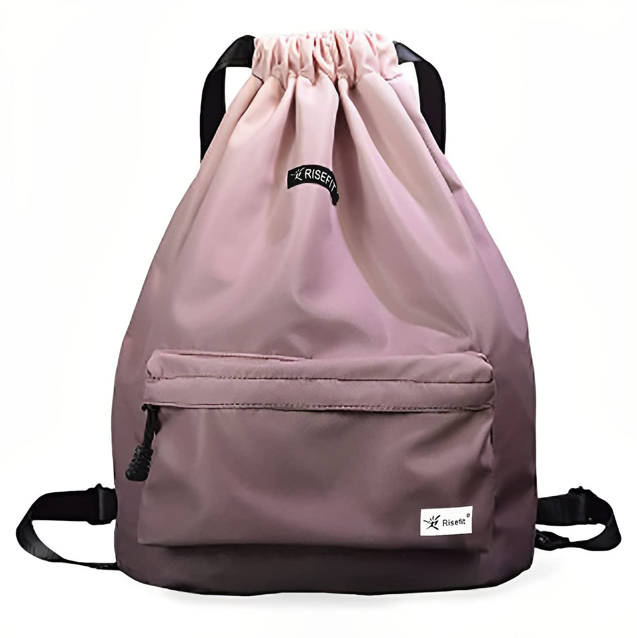 Risefit Waterproof Drawstring Backpack - Lightweight Gym Bag for Men & Women, Sports Sackpack for Running, Travel, Beach, Hiking & Outdoor Activities