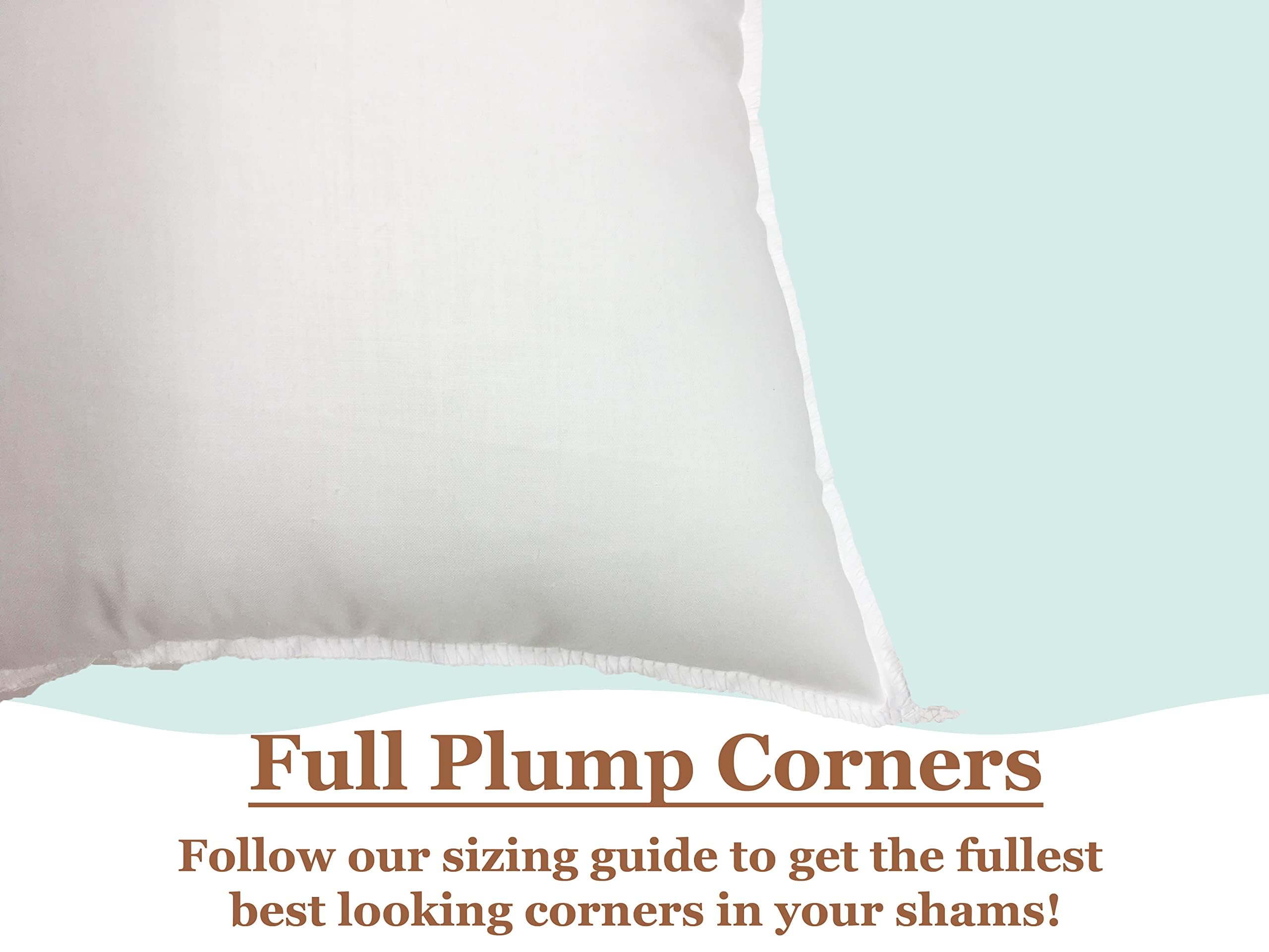 **Pillowflex Synthetic Down Alternative Pillow Inserts for Shams - Ultra Soft & Hypoallergenic Bed Pillows (17x17, Set of 2) - Perfect for Sofa, Bed, or Guest Room Decor**