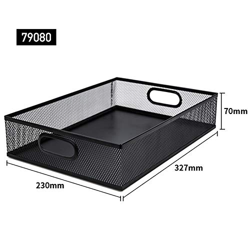 Metal Mesh Letter Size Desk Tray Organizer - Stackable Paper File Holder with Bottom Support for Office, Home & School Document Organization | Perfect for Bills, Mail, Folders & Office Supplies