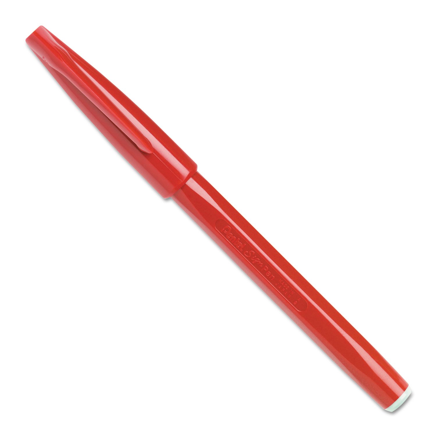 Pentel S520B Fine Point Sign Pen - 0.7mm Bullet Tip Marker with Red Barrel & Ink (12-Pack) - Ideal for Office Documents, Art Projects, and Labeling