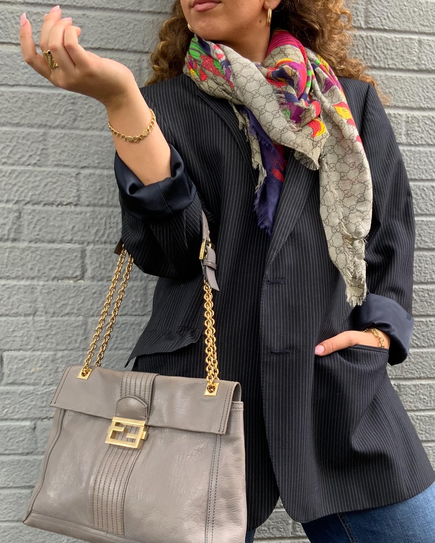 FENDI Maxi Baguette Shoulder Bag - Luxury Leather Handbag for Women | Perfect for Work, Travel & Evening Events