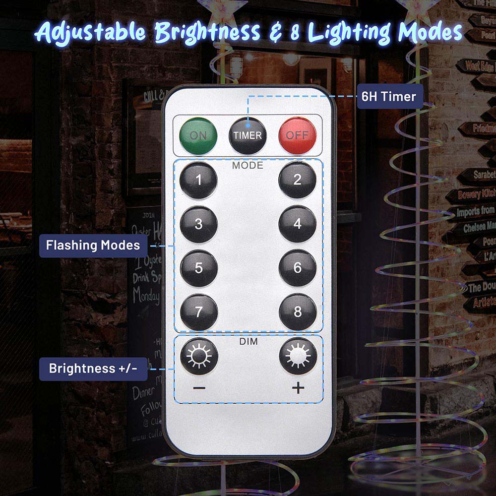 6ft LED Spiral Christmas Tree with USB Power - Decorative Holiday Lighting for Home, Office & Party Decorations