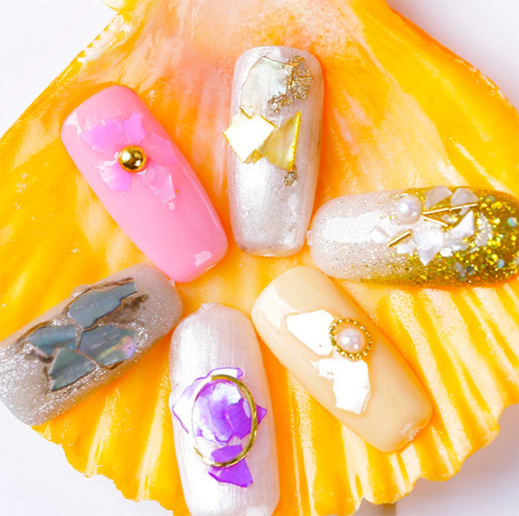 Abalone Shell Nail Jewelry - Decorative Sequins & Nail Patch for DIY Nail Art, Manicure, and Pedicure - Perfect for Parties, Weddings, and Special Occasions