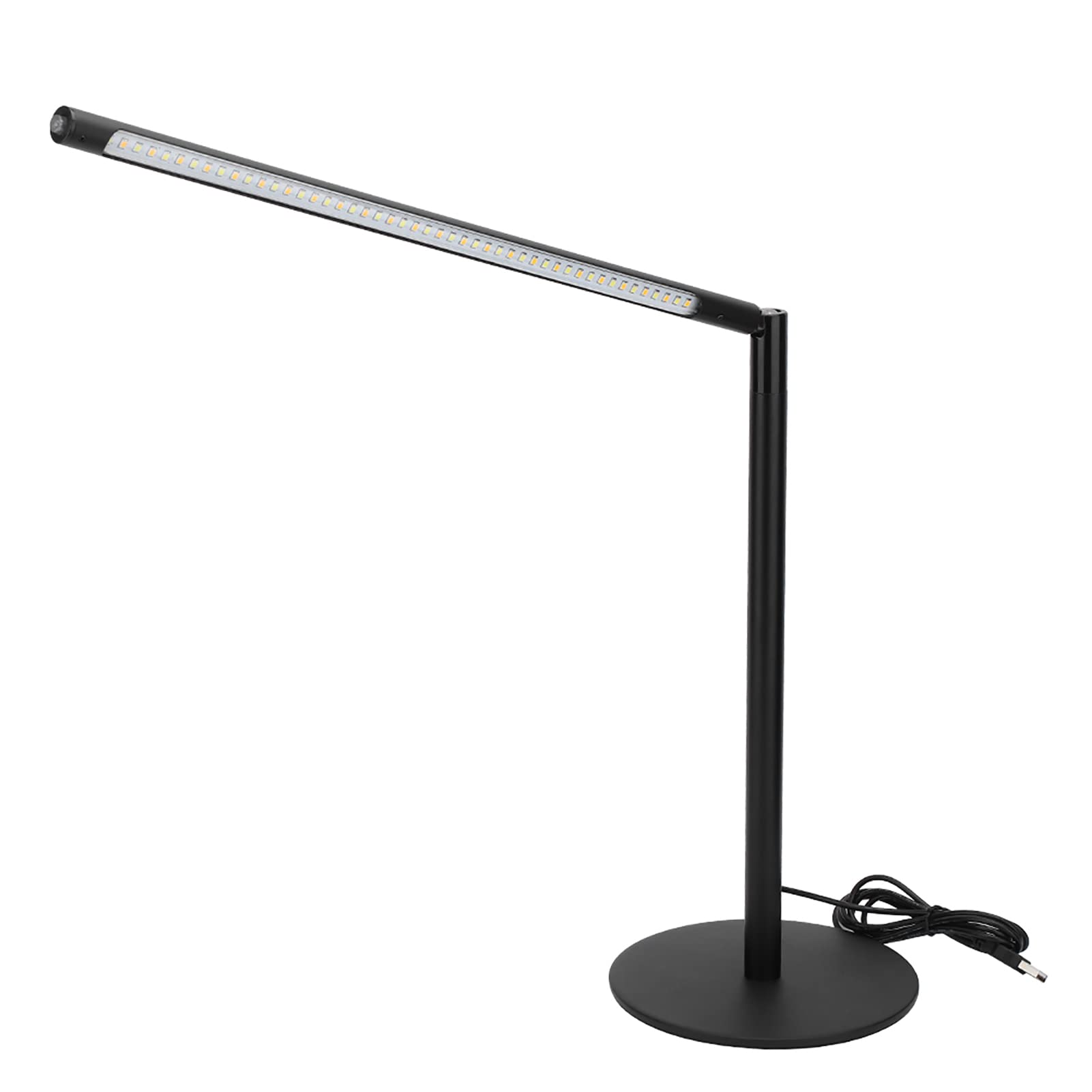 Dioche LED Nail Art Desk Lamp - Adjustable Brightness Eye-Caring Light for Tattoo, Cosmetic & Nail Salon - Gold Steel Black Table Lamp for Home Office, Bedroom Reading & Study - Perfect for Makeup, Manicure & Detailed Work Lighting
