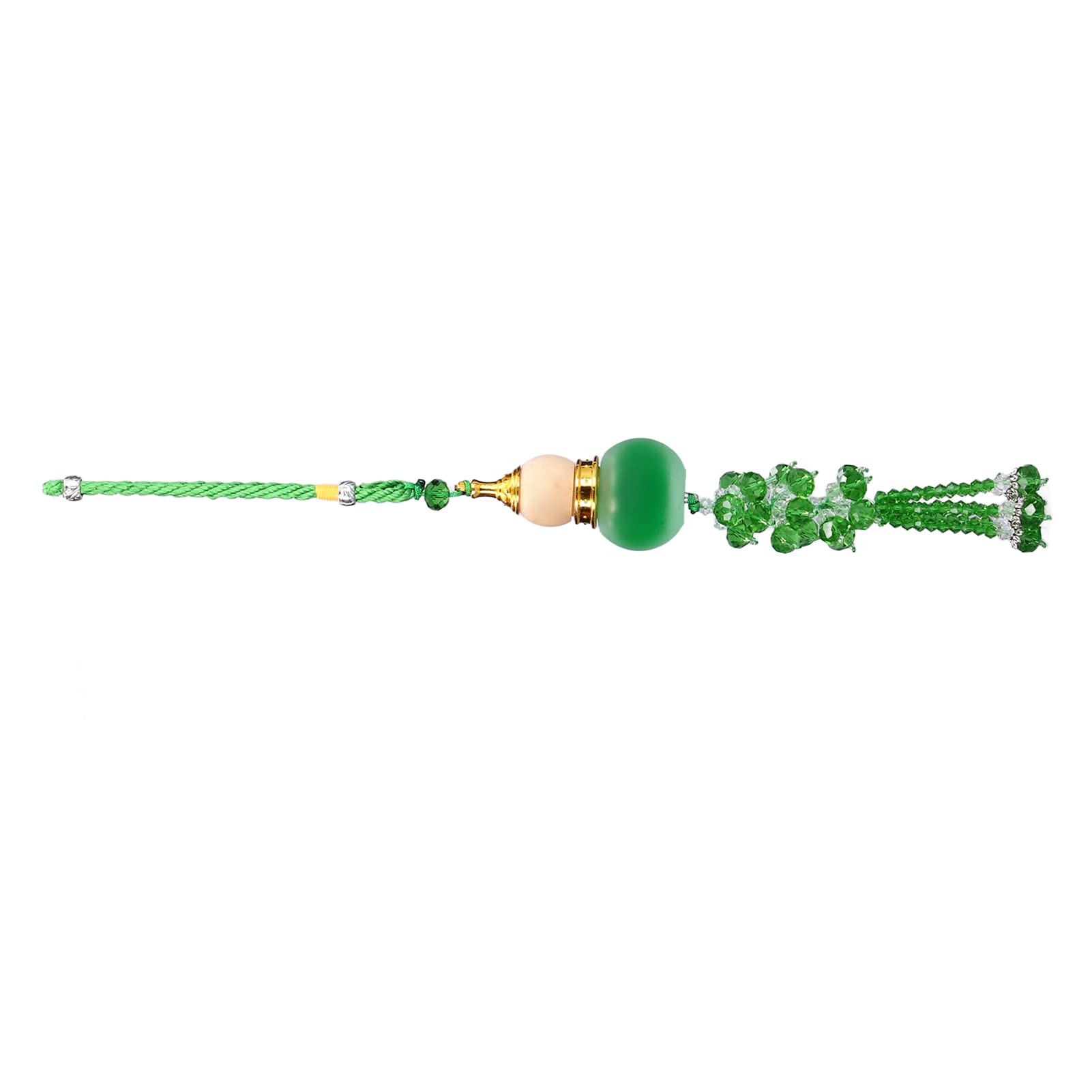 Green Gourd-Shaped Muslim Car Ornament Pendant - Islamic Decor for Home & Vehicle Interior Accessories | Perfect for Car Dashboard, Windshield, and Home Decoration