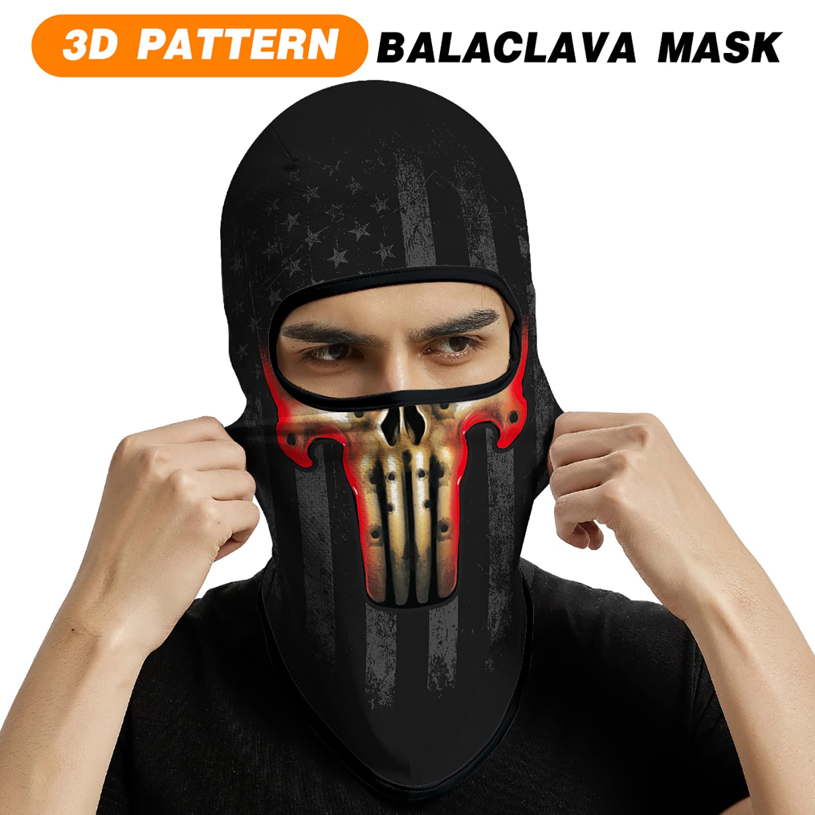 Venswell 3D Balaclava Ski Mask - Cool Skull Animal Design Full Face Mask for Skiing, Cycling, Motorcycle Riding & Halloween Costumes | Windproof Winter Sports Accessory