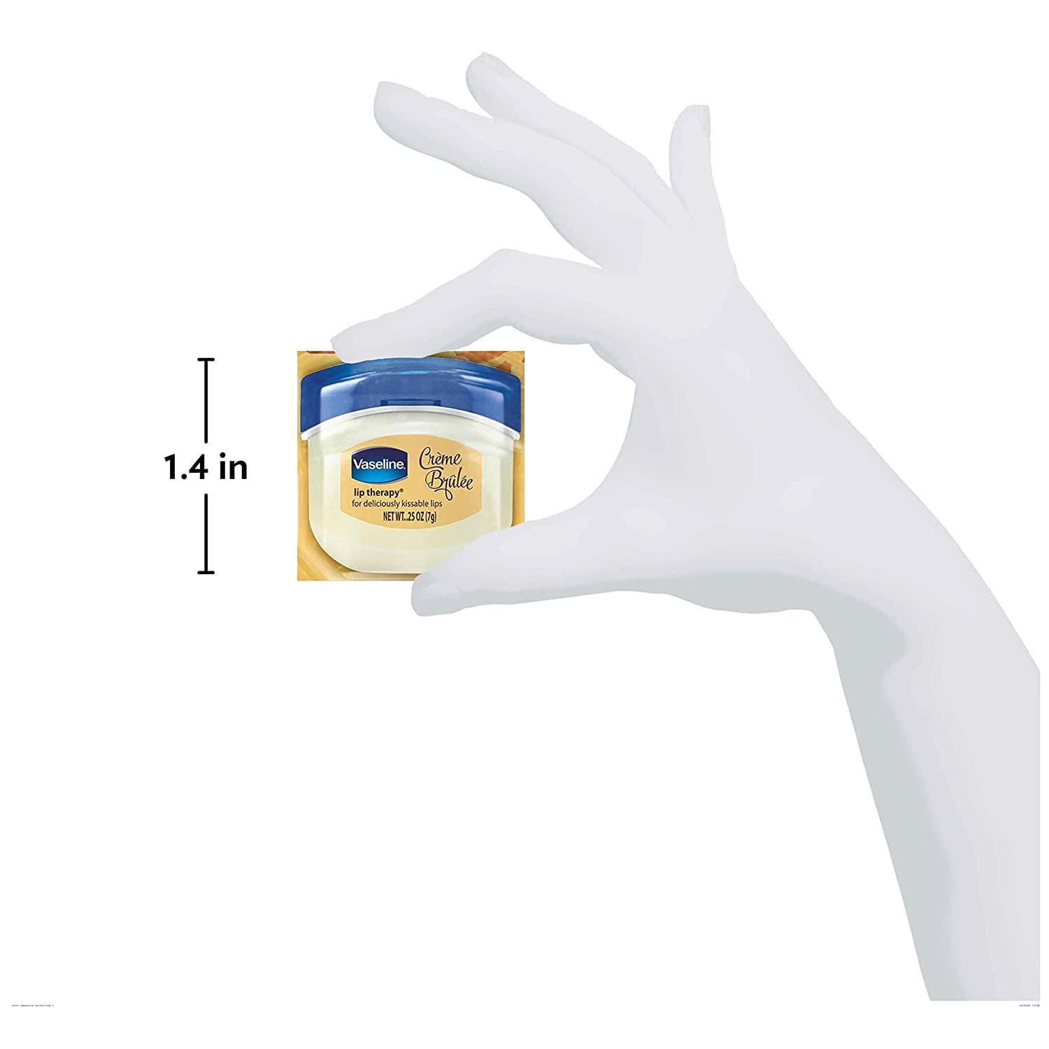 Vaseline Lip Therapy Crème Brûlée 6-Pack – Mini Lip Balm Set for Soft, Moisturized & Kissable Lips, 0.25 Oz Each | Perfect for Daily Hydration, Winter Care & On-The-Go Use