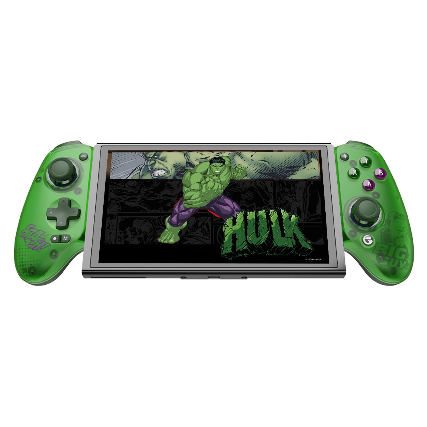 GameSir G8 Plus Bluetooth Mobile Game Controller for Nintendo Switch, iOS, Android & Tablets - Wireless Gamepad with Hall Effect Joysticks & Triggers - Compatible with PlayStation, Steam Link, PUBG Mobile, Call of Duty (Hulk Edition) - Perfect for Cloud Gaming, Mobile Esports & Console Streaming