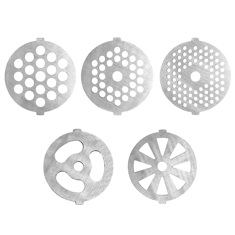 9 Pcs Stainless Steel Meat Grinder Blades & Plate Discs - Food Grinder Accessories for Size 5 Stand Mixer & Meat Grinder (Black) - Perfect for Home Kitchen, Butcher Shop & Commercial Use