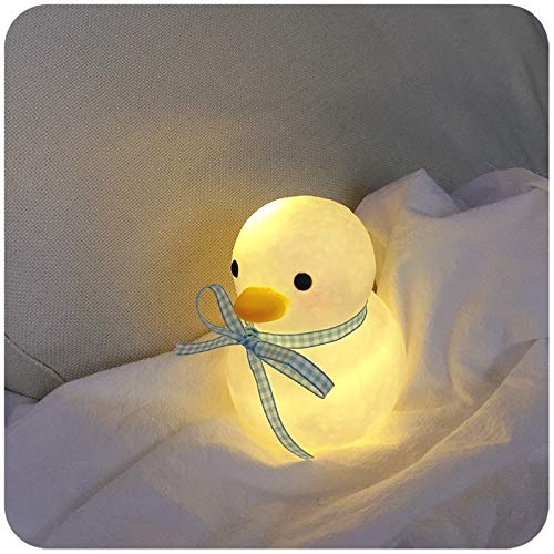 **HelegeSONG Chubby Duck Night Light - Cute Battery-Operated Duck Lamp for Kids & Adults, Blue LED Nightlight for Bedroom, Nursery, or Gift - Perfect for Bedtime, Relaxation & Home Decor**