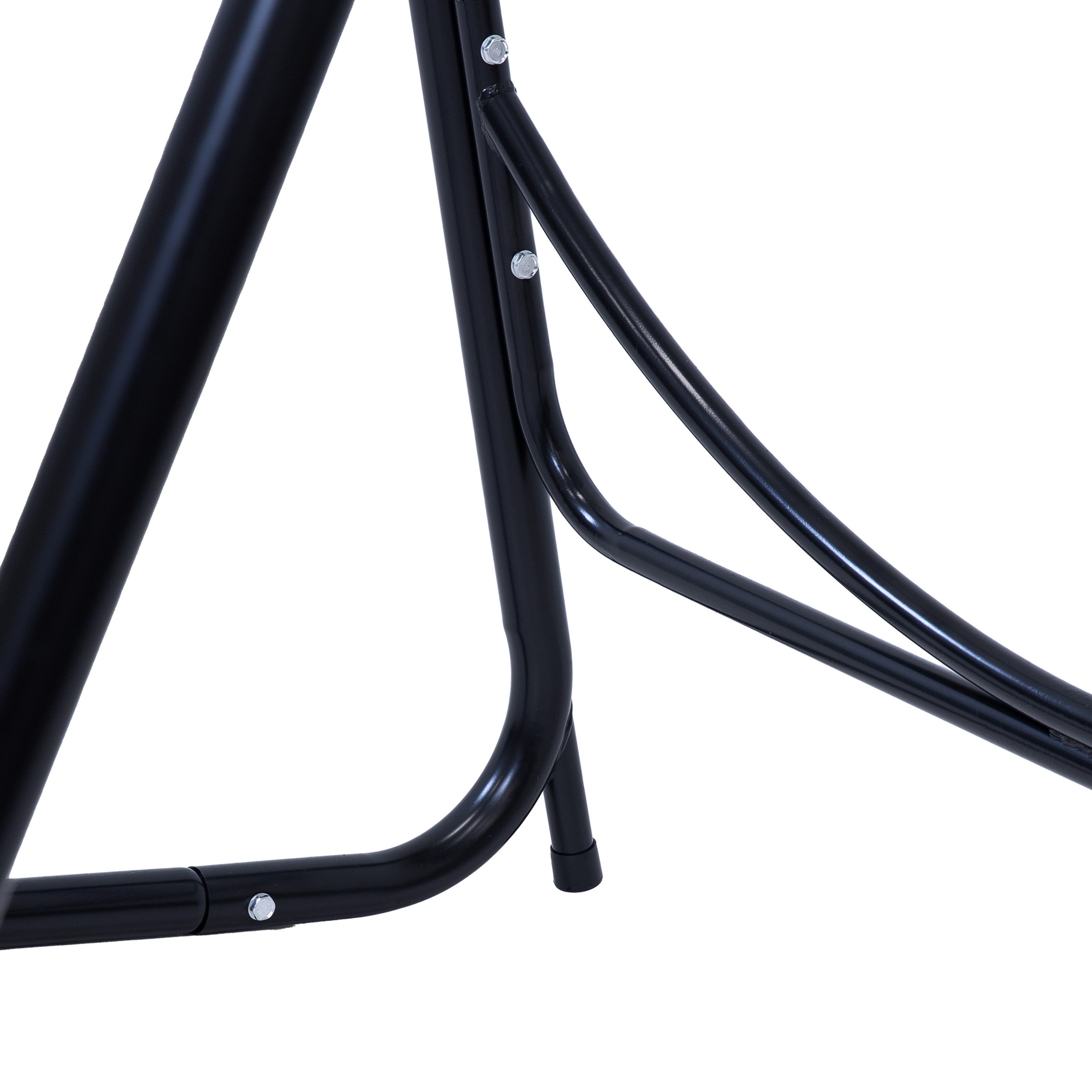 Sunnydaze Outdoor Hammock Chair with Steel A-Frame Stand - Black - Perfect for Backyard, Patio, Garden & Poolside Relaxation