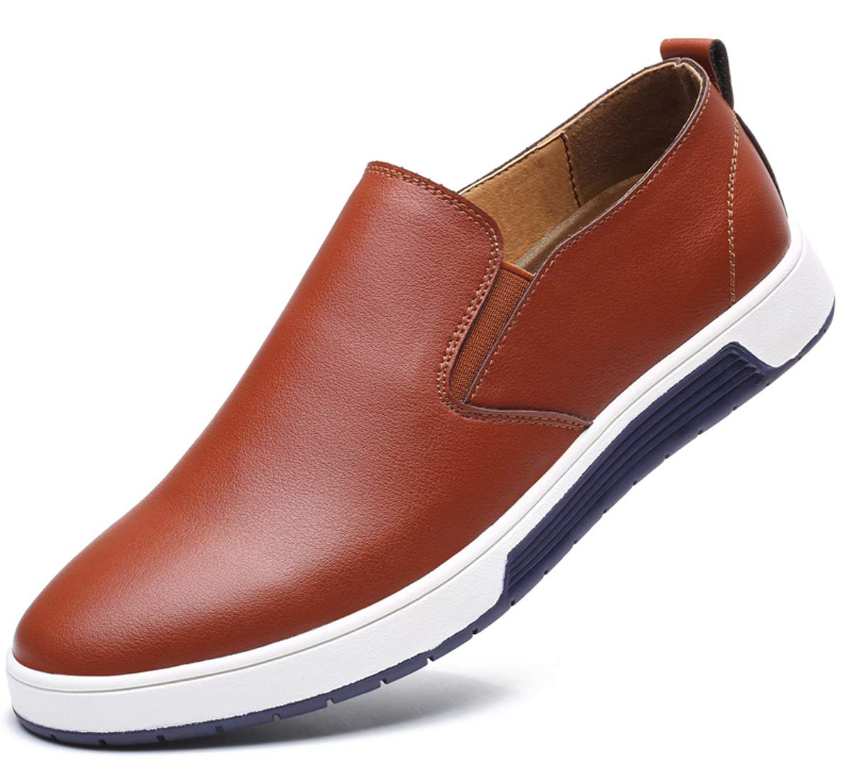 Santimon Men's Slip-On Loafers - British Style Breathable Casual Dress Shoes & Fashion Sneakers for Work, Office, and Daily Wear