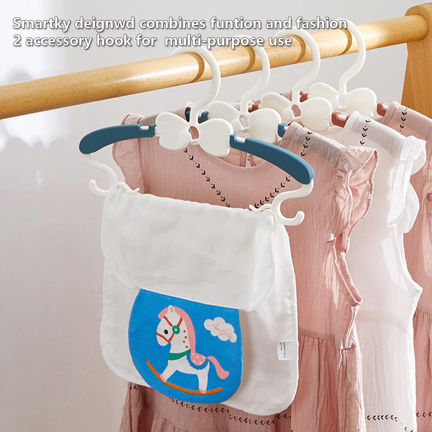 WJWSKI 20 Pack Adjustable Baby Clothes Hangers (11-14.5