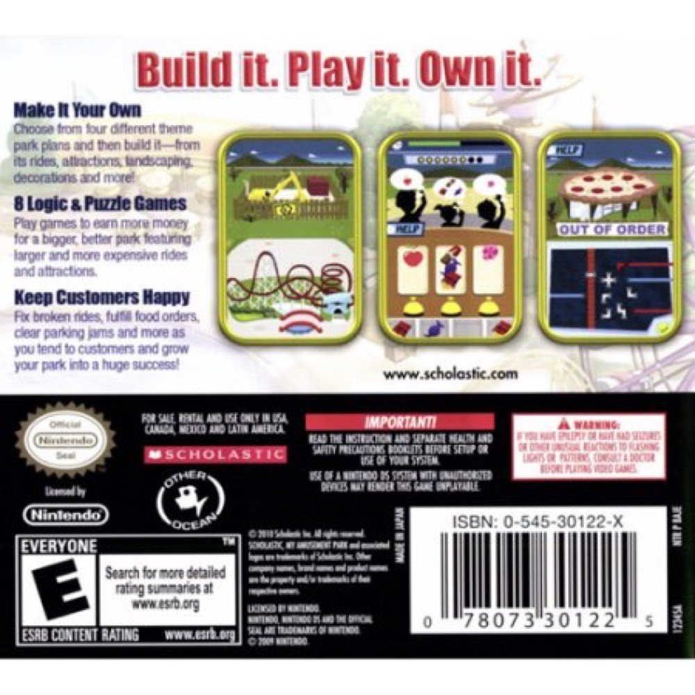 My Amusement Park - Fun Simulation Game for Nintendo DS | Build & Manage Your Dream Theme Park | Perfect for Kids & Family Game Nights