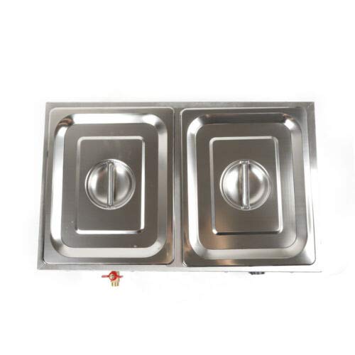 Electric Buffet Server Food Warmer - 2 Pan Stainless Steel Buffet Warmer with Lids, 850W 110V Table Steamer for Catering, Restaurants, Parties & Events - Perfect for Buffets, Banquets, and Large Gatherings