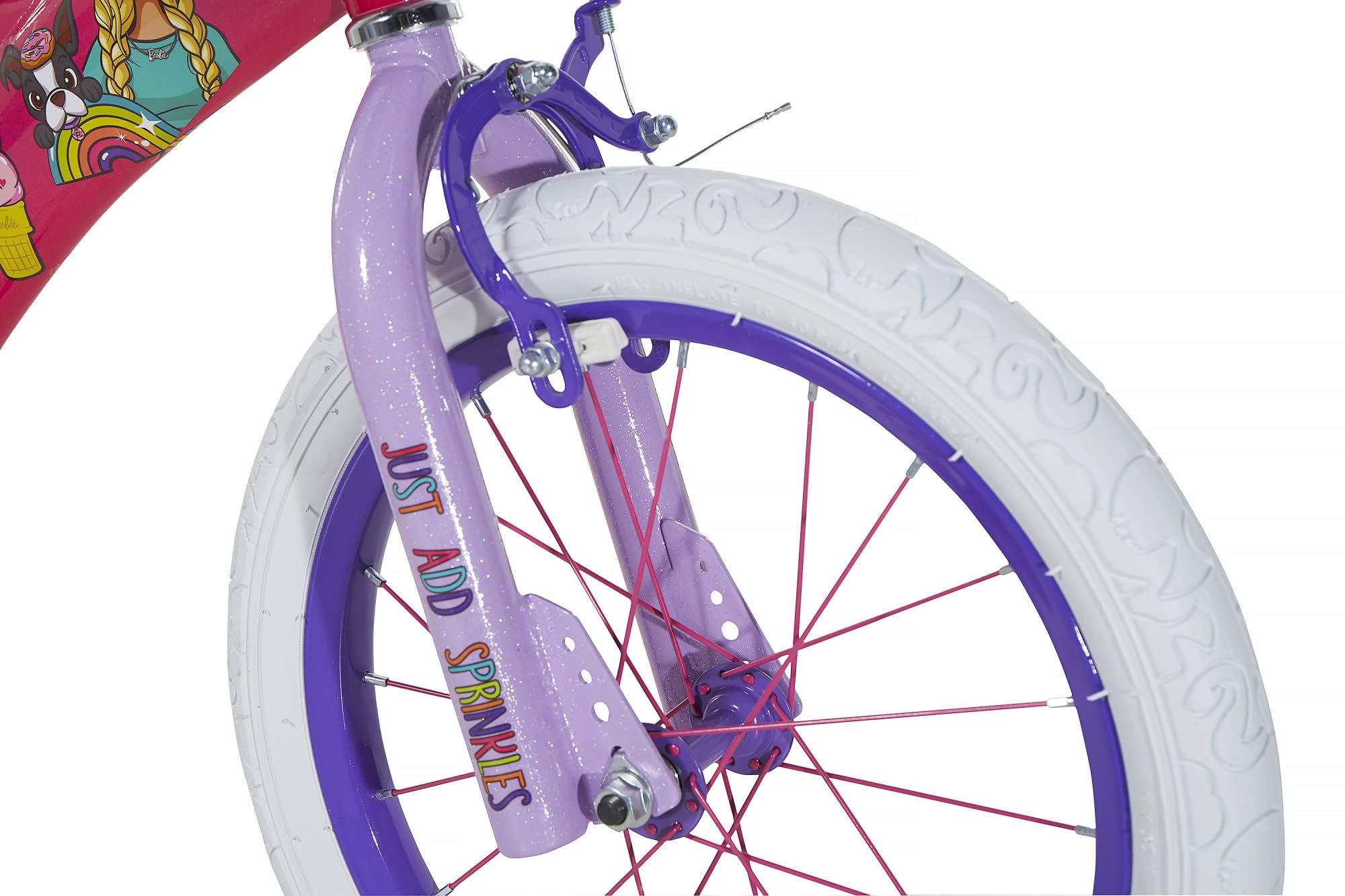 Barbie Sweets 16 Inch Girls Bike for Ages 4-8 | Dynacraft Kids Bicycle with Training Wheels | Perfect for Birthday Gifts & Outdoor Play