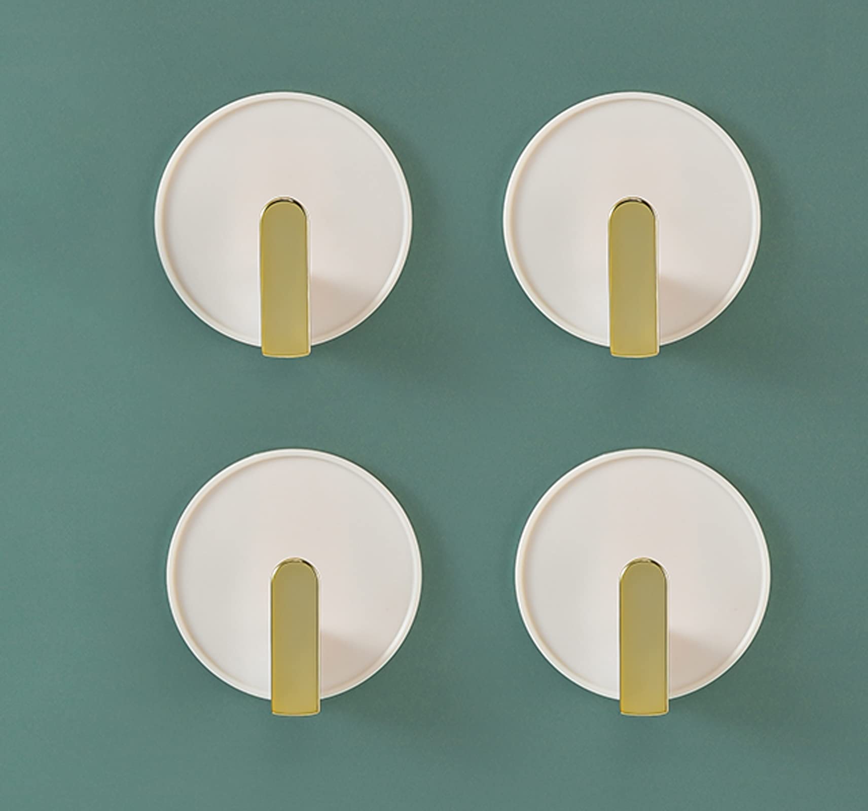 Vicyy Self Adhesive Hooks - Strong Waterproof Wall Hooks for Kitchen, Bathroom & Bedroom - No Drill Needed - Perfect for Towels, Robes & Hanging Items Behind Doors (10-Pack, White)