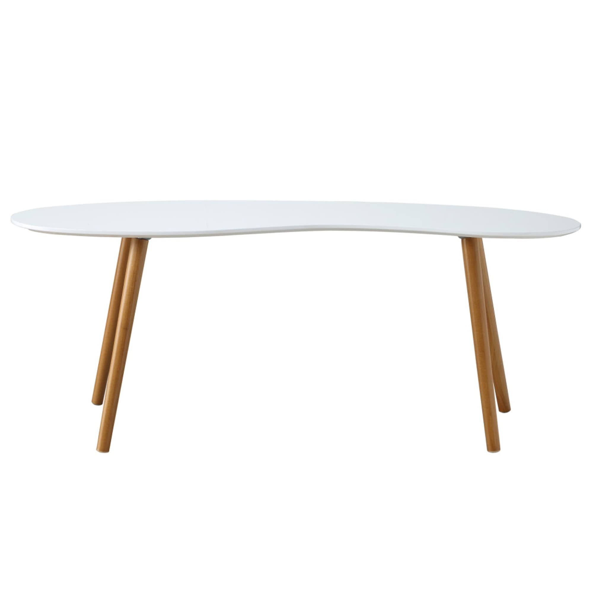Modern Ergonomic Oslo Bean Shaped Coffee Table - Mid Century Scandinavian Design Living Room Furniture for Small Spaces - Perfect for Apartments, Condos & Cozy Home Decor