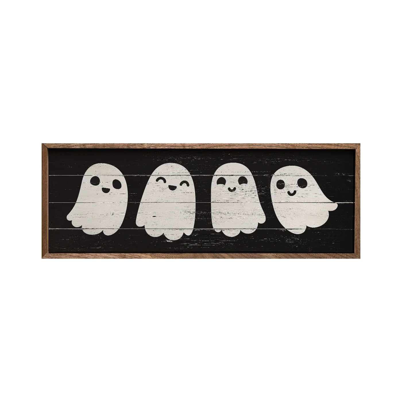 Ghosts Black Wood Framed Print - Gothic Wall Art Decor for Halloween, Haunted House, and Spooky Home Decor - Perfect for Living Room, Bedroom, and Office