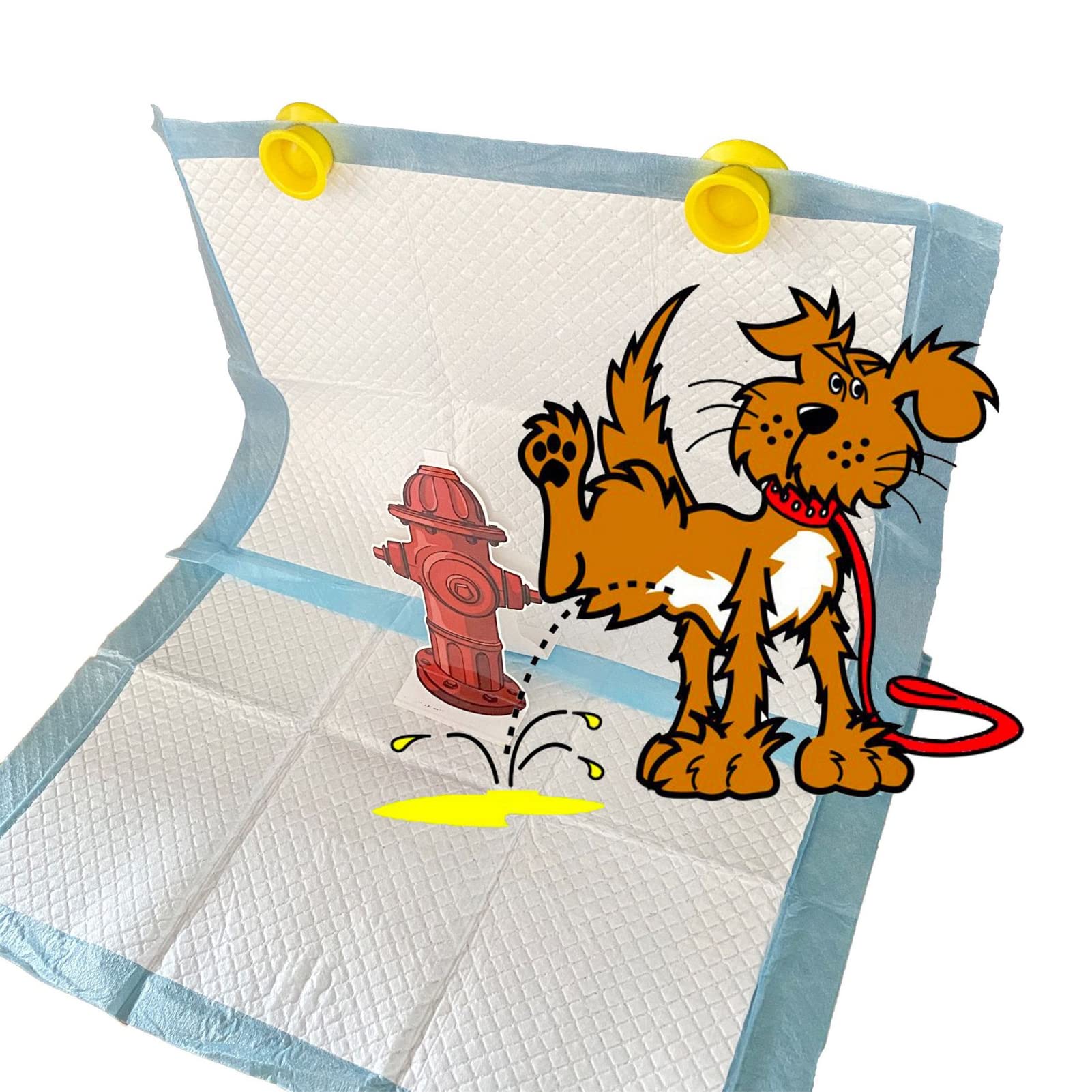 10pcs Fire Hydrant Shaped Dog Training Pads - Super Absorbent Puppy Pee Pads for Potty Training - Indoor/Outdoor Use for Puppies & Small Dogs - Perfect for Crate Training, Housebreaking & Travel