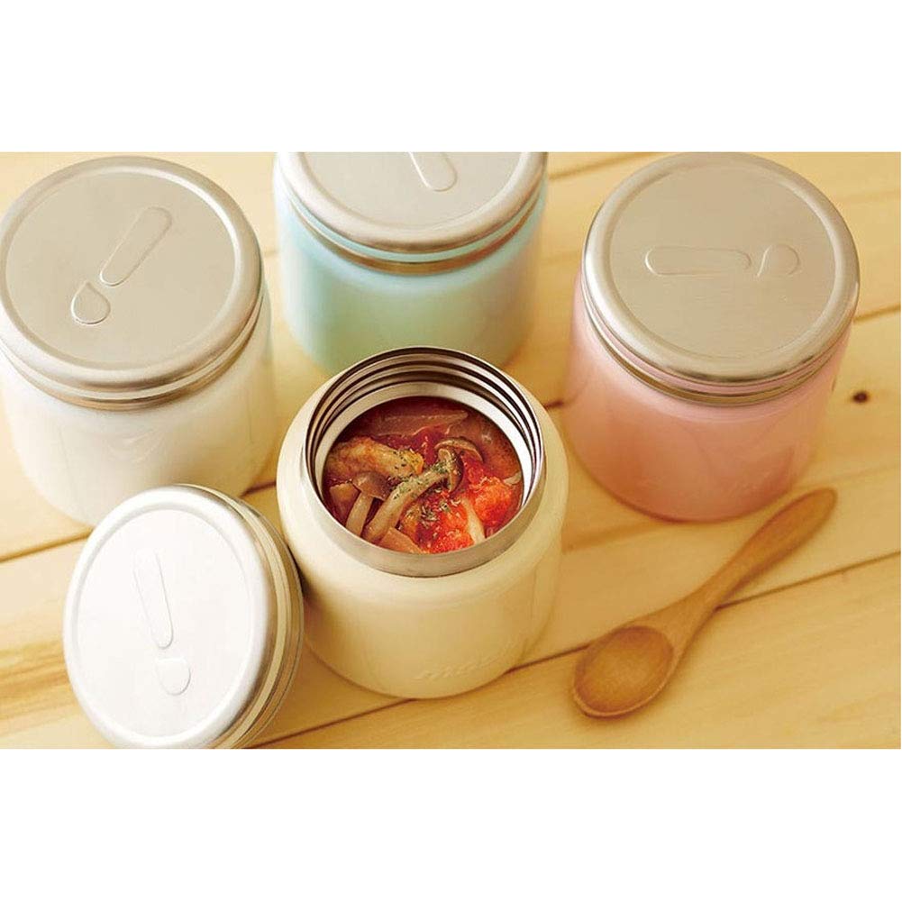 Premium Mosh Thermal Vacuum Insulated Stainless Steel Food Jar - Leak-Proof Lunch Container for Hot & Cold Meals, Ideal for Soup, Porridge, Coffee (Pink) - Perfect for Office, School, Picnics & Outdoor Adventures