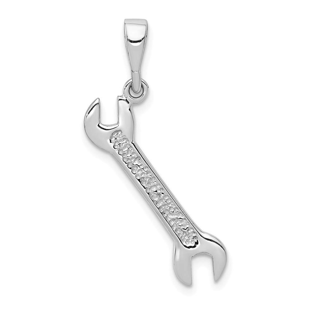 14K White Gold Wrench Pendant Necklace for Men - Durable & Elegant Jewelry Gift for Mechanics, Engineers & DIY Enthusiasts | Perfect for Work, Gifts & Special Occasions