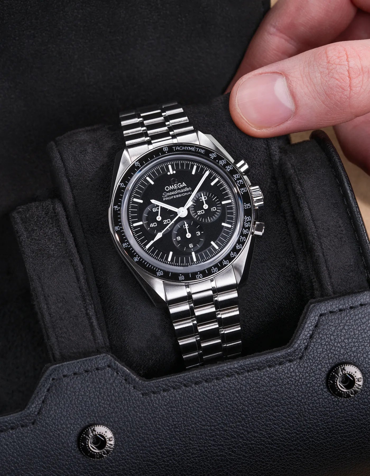 Premium 2 Slot Leather Watch Roll for Men - Travel Watch Case Organizer | Perfect for Business Trips, Vacations & Watch Collection Storage