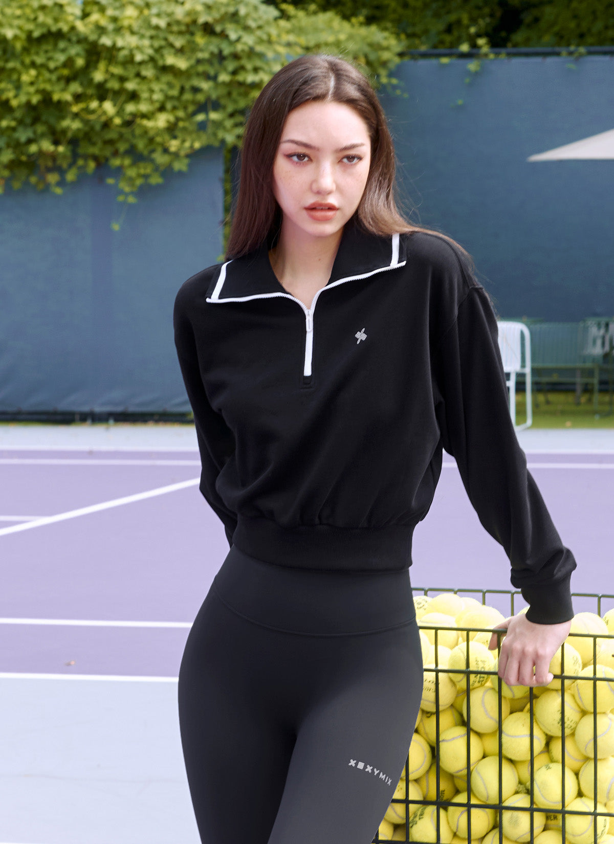 Custom Logo High Neck Zip Up Sweatshirt for Women & Men - Embroidered Pullover Hoodie - Gym, Workout & Casual Wear