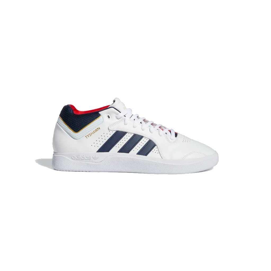 Adidas Tyshawn Men's Basketball Shoes - Cloud White/Collegiate Navy/Gold Metallic | High-Performance Sneakers for Court Play & Streetwear Fashion