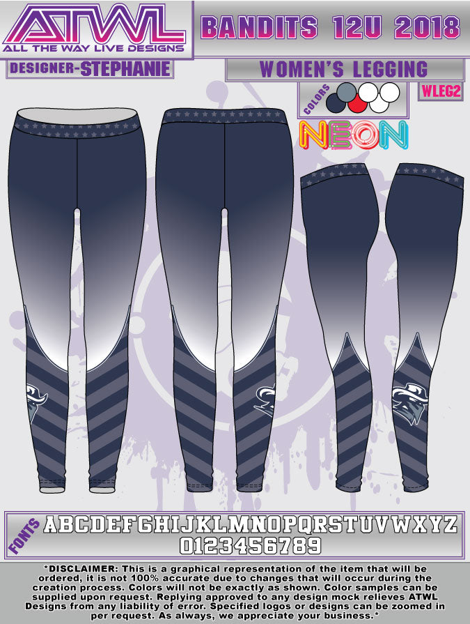 Bandits 12U Legging - High Waist Yoga Pants for Women, Breathable Workout Leggings with Pockets - Perfect for Gym, Running, Yoga & Everyday Wear