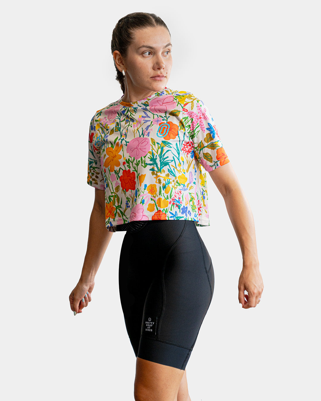 Wildflower Women's Crop Top - Floral Print Casual Short Sleeve Shirt for Summer Outfits, Beach Wear & Music Festivals