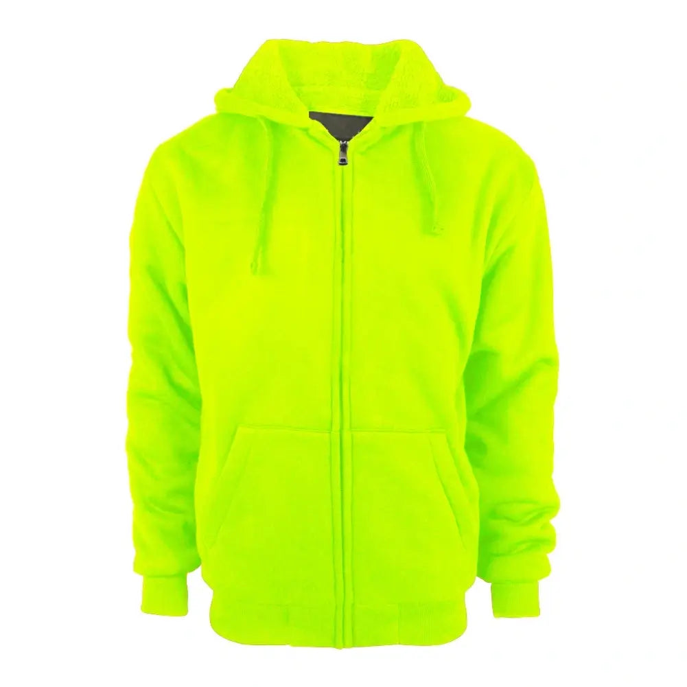 Men's Sherpa Lined Full Zip Hoodie - Warm Fleece Jacket for Winter - Cozy Pullover for Outdoor Activities & Casual Wear