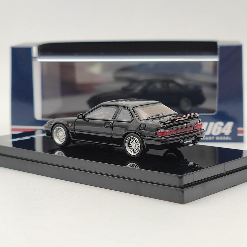 1/64 Scale Hobby Japan Honda Prelude Si (BA5) 1989 Customized Version Black Diecast Model Car - Collectible Toy Gift for Car Enthusiasts & Perfect for Display, Racing Games, and Birthday Presents