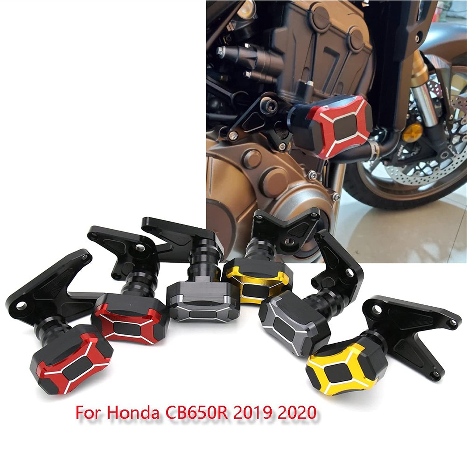 Honda CB650R Frame Sliders Crash Pads - Motorcycle Frame Protector for CB 650 R 2019 2020 Models | Anti-Fall Protection | Perfect for Street Riding & Track Days