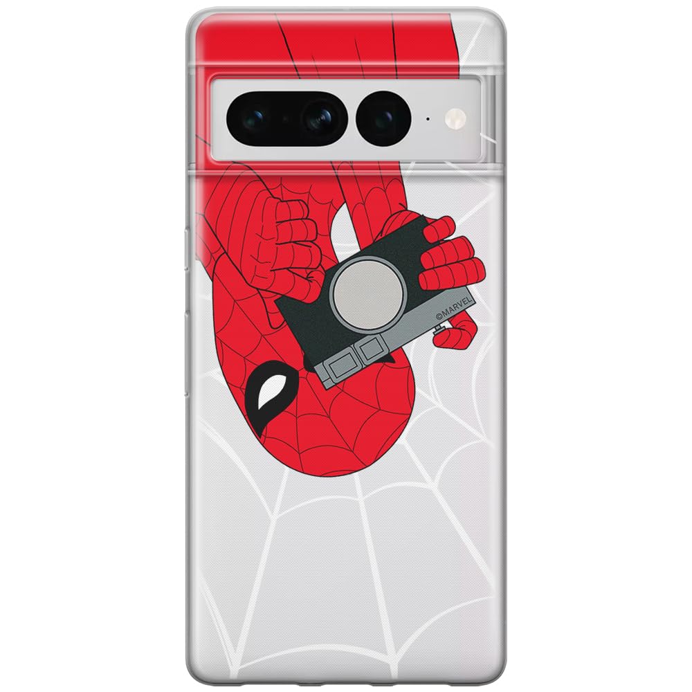 Official Marvel Spider-Man 027 Licensed Google Pixel 7 Pro Phone Case - Slim Fit, Semi-Transparent Design with Perfect Cutouts | Durable Protection for Everyday Use, Work & Travel